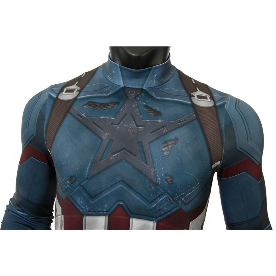 Avengers 3 Infinity War Captain America Mono Zentai 3D