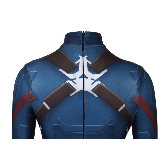 Avengers Endgame Captain America Mono Zentai 3D para Niños