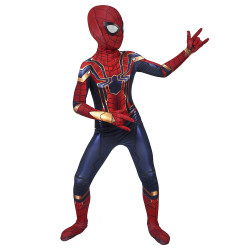Avengers Endgame Iron Spiderman Mono Zentai 3D para Niños