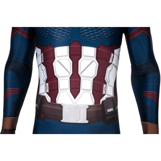 Avengers Endgame Steven Rogers Captain America Mono Zentai 3D