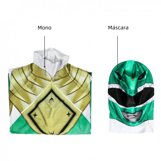 Power Rangers Bura Dragon Ranger Mono de Cosplay