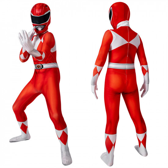 Power Rangers Jason Rojo Ranger Mono de Cosplay para Niños