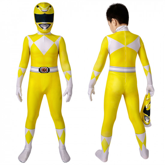 Power Rangers Trini Kwan Amarillo Ranger Mono para Niños