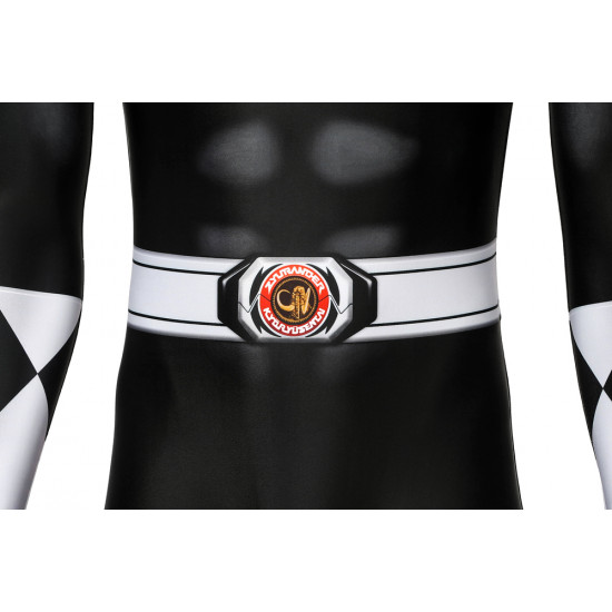 Power Rangers Zack Negro Ranger Mono de Cosplay