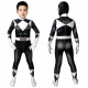 Power Rangers Zack Negro Ranger Mono de Cosplay para Niños