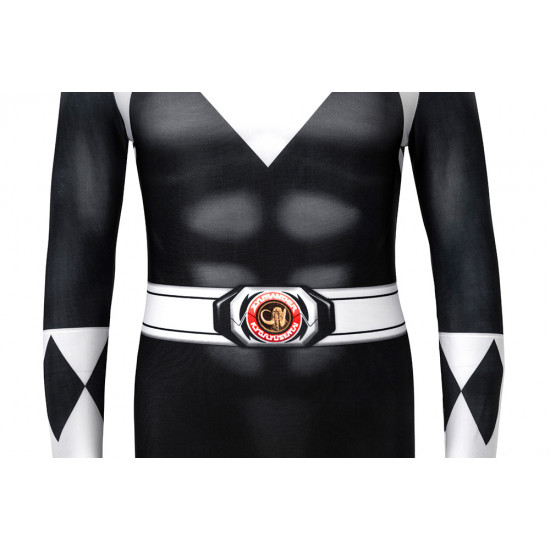 Power Rangers Zack Negro Ranger Mono de Cosplay para Niños