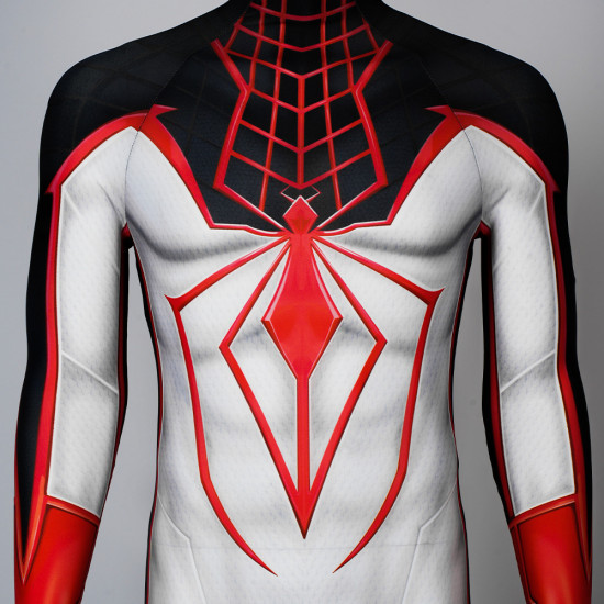 PS5 Spider-Man Miles Morales Mono Blanco de Cosplay