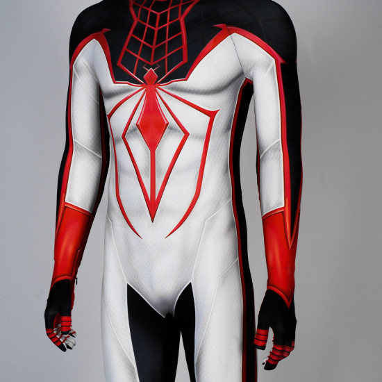 PS5 Spider-Man Miles Morales Mono Blanco de Cosplay