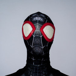 PS5 Spider-Man Miles Morales Mono Negro de Cosplay