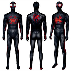 PS5 Spider-Man Miles Morales Mono Negro de Cosplay