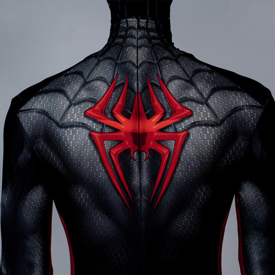 PS5 Spider-Man Miles Morales Mono Negro de Cosplay