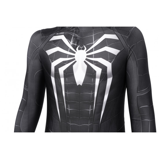 PS5 Spider-Man Miles Morales Traje Simbionte Negro Mono para Niños