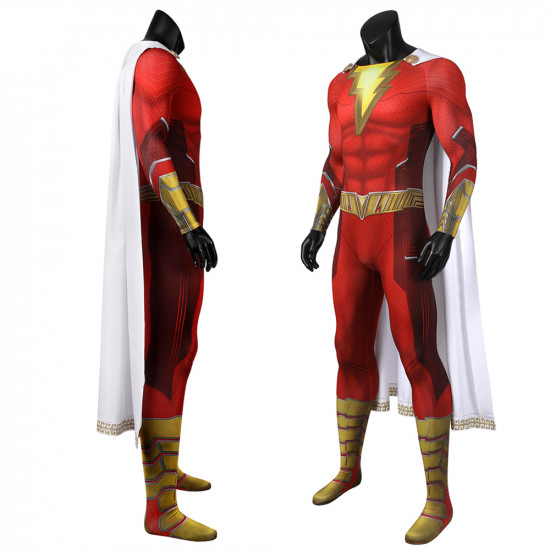 Shazam Fury of the Gods Shazam Mono con Capa de Cosplay