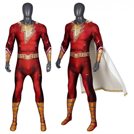 Shazam Fury of the Gods Shazam Mono de Cosplay con Capa