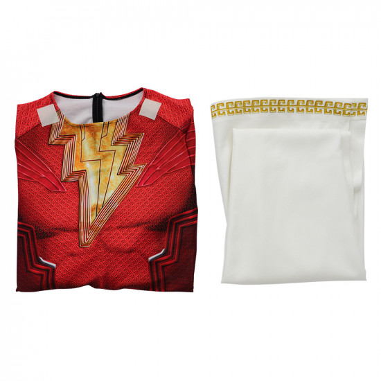 Shazam Fury of the Gods Shazam Mono de Cosplay con Capa