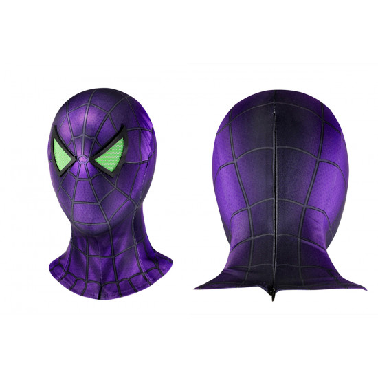 Spider-Man Miles Morales Reinado Morado Traje Mono de Cosplay