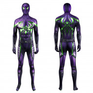 Spider-Man Miles Morales Reinado Morado Traje Mono de Cosplay