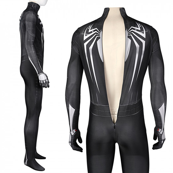 Spider-Man Miles Morales Symbiote Mono Traje Negro