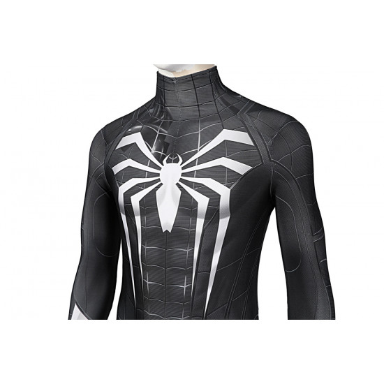 Spider-Man Miles Morales Symbiote Mono Traje Negro