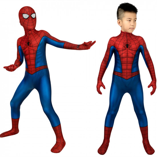 Spider-Man PS4 Peter Parker Mono 3D Zentai para Niños