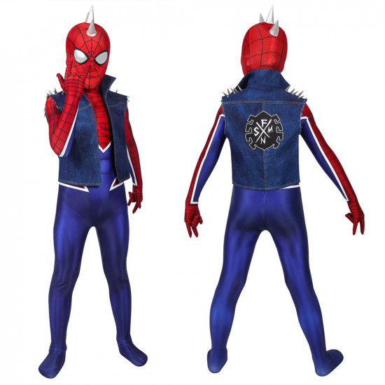 Spider-Man PS4 Spider-Punk Mono 3D Zentai para Niños