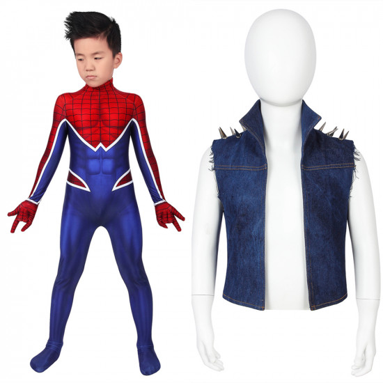 Spider-Man PS4 Spider-Punk Mono 3D Zentai para Niños