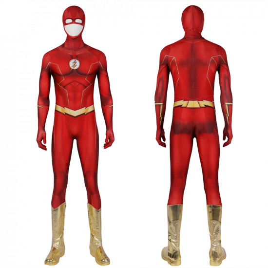 The Flash 8 Barry Allen Flash Trajes de Cosplay