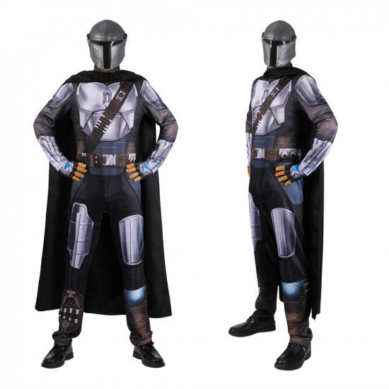 The Mandalorian 3 Mandalorian Din Djarin Monos de Cosplay con Capa