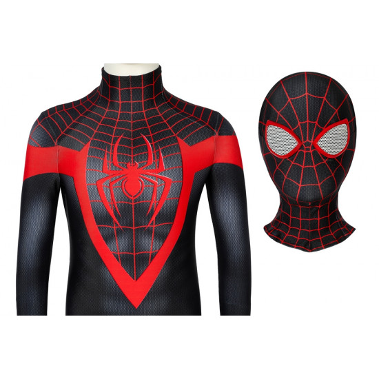 Ultimate Spider-Man PS5 Miles Morales Mono 3D Zentai para Niños